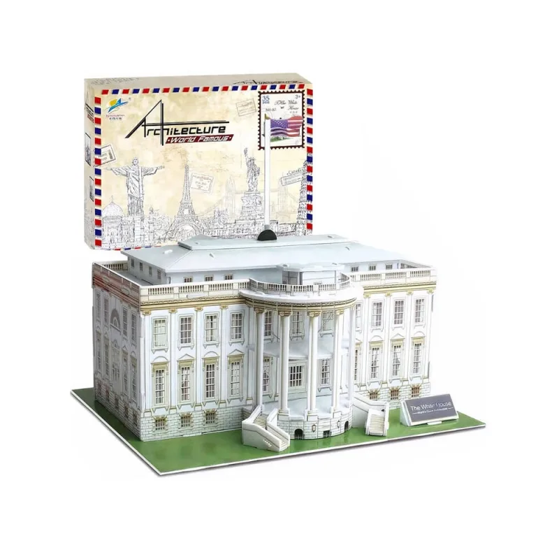 3D dėlionė baltas namas iš garsių pastatų ZA2529 · 1