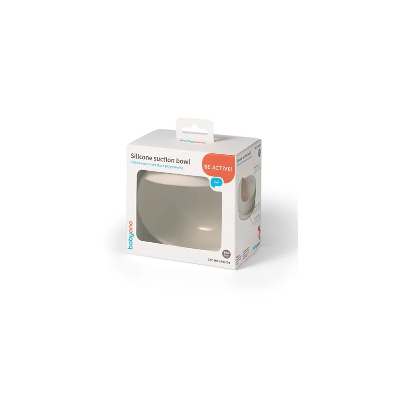 Silikoninis dubenėlis su siurbtuku BabyOno 1481/04, smėlio spalvos · 3