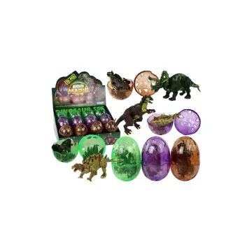 Kiaušinio dinozauro figūrėlė 3 spalvos 9 cm