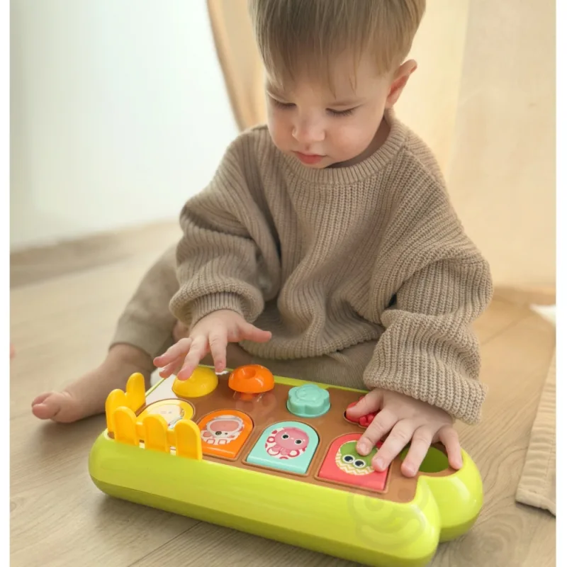 Edukacinis iššokantis gyvūnas Happy Farm POP-UP žaislas WOOPIE BABY · 2