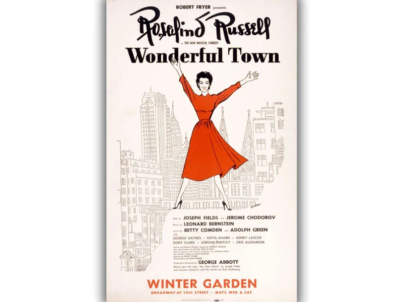 Retro miuziklo plakatas „Wonderful Town“
