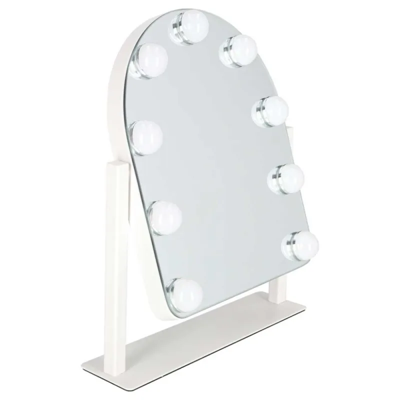 Kosmetinis LED veidrodis su 9 apšvietimo taškais, baltas · 3