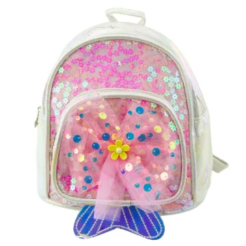 Vaikiška kuprinė su kaspinu 20cm 3.8L, balta