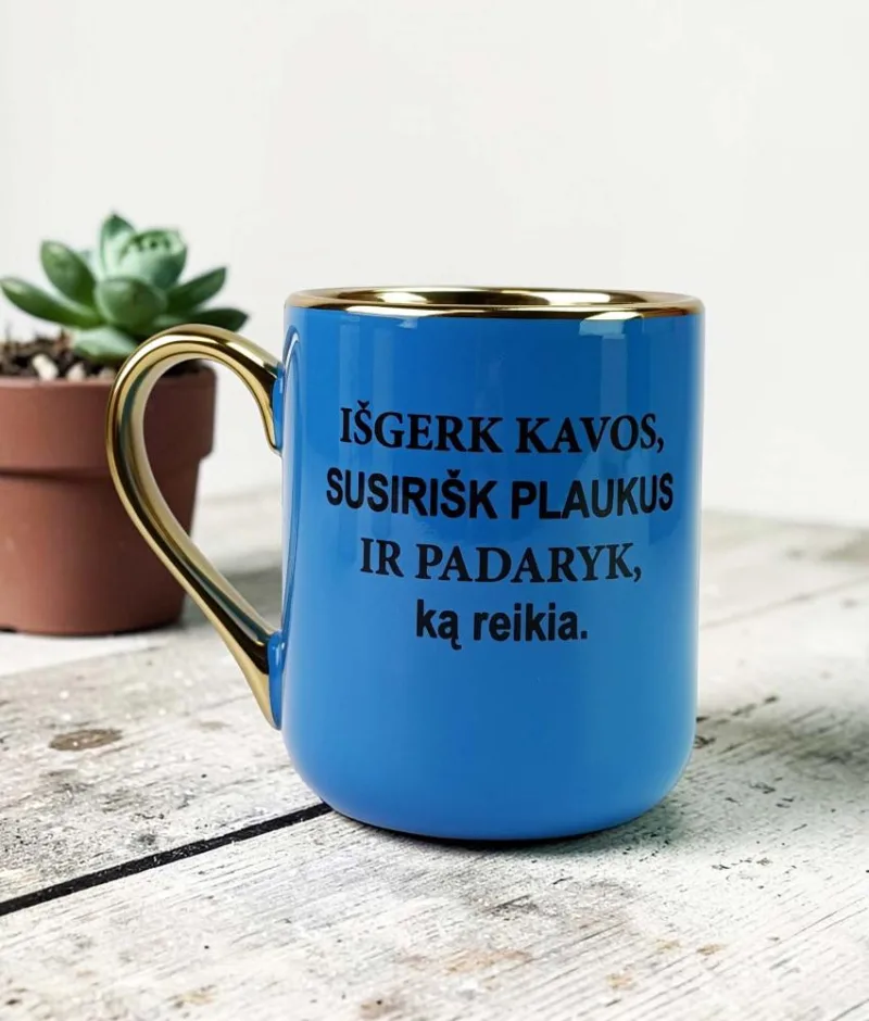 Puodelis „Išgerk kavos“ (330ml)