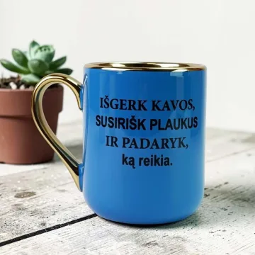 Puodelis „Išgerk kavos“ (330ml)