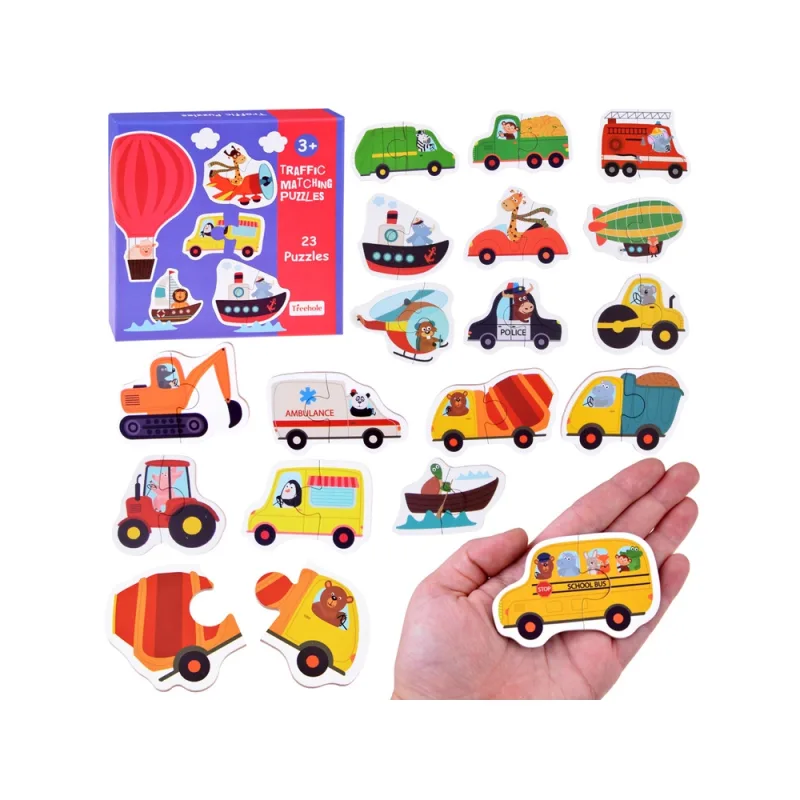 Dėlionė dėlionė 23 dalys Transporto priemonės Automobiliai Statybinės mašinos ZA4750 · 1