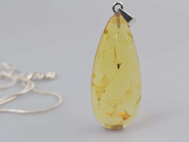 Gintaro pakabukas su inkliūzu amber insect