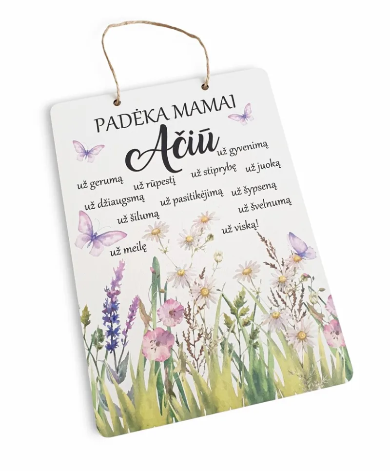 Pakabinama lentelė „Padėka Mamai“