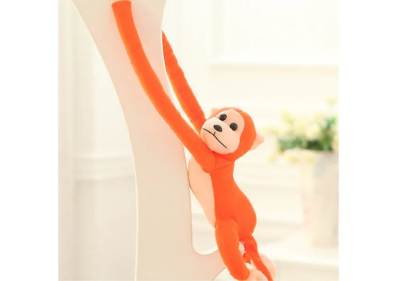 Pliušinė beždžionė su garsu oranžinė 80 cm · 1