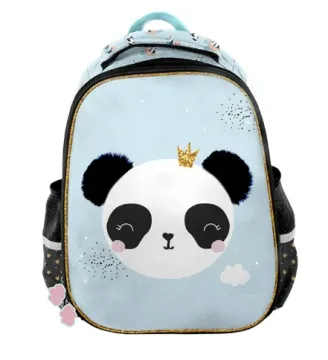 PASO Panda Premium mokyklinė kuprinė mergaitėms