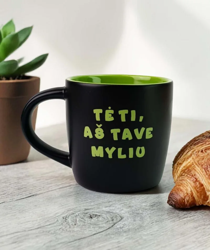 Graviruotas puodelis „Tėti, aš tave myliu“