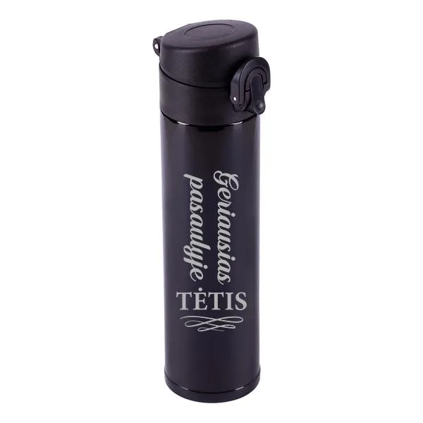 Juoda termo gertuvė „Geriausias pasaulyje Tėtis“ (350ml)
