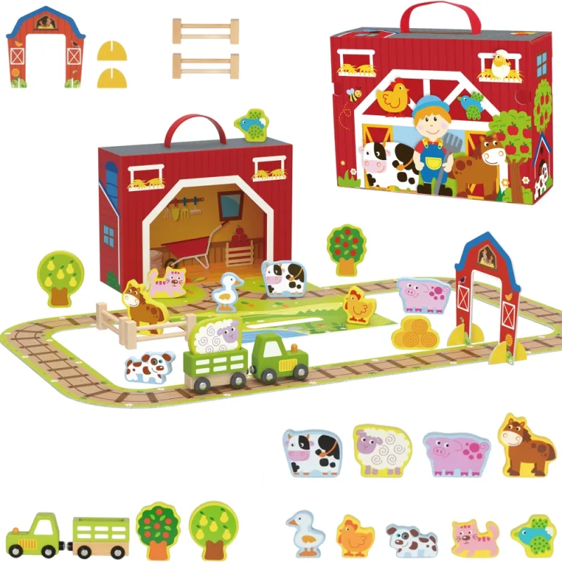 Medinės ūkio figūrėlės TOOKY TOY Transporto priemonės · 1