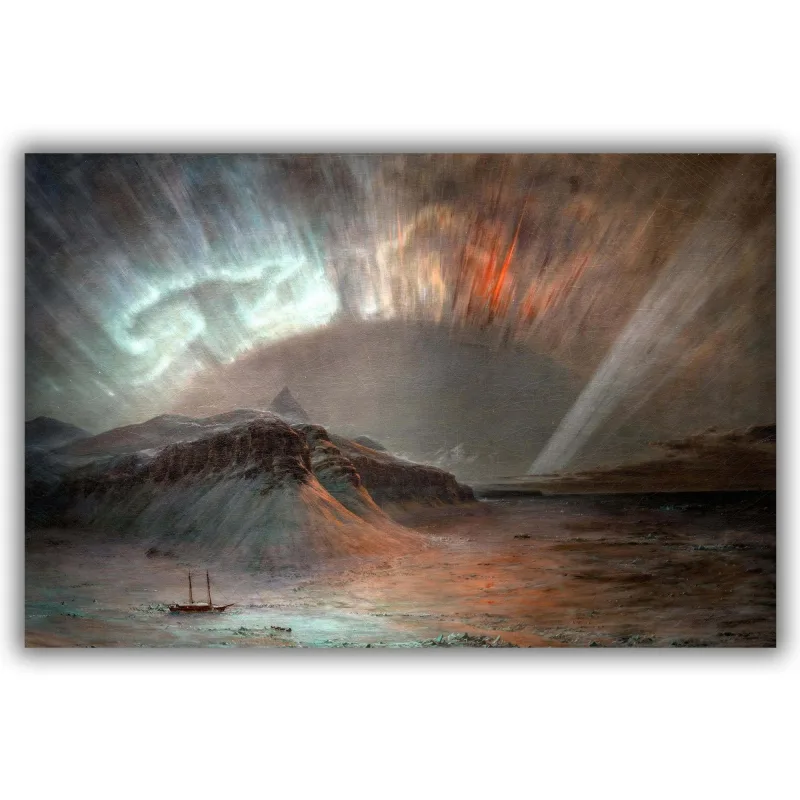 Reprodukcija „Šiaurinė pašvaistė“, Frederic Edwin Church, (1865)