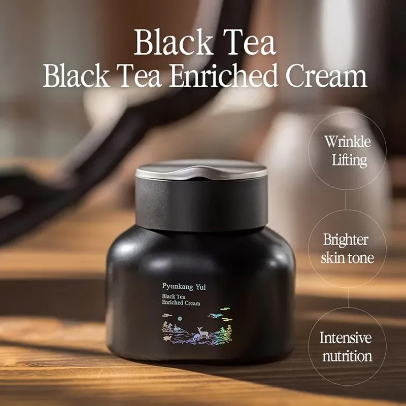 Pyunkang Yul Black Tea Enriched Cream - veido kremas su juodąja arbata · 3