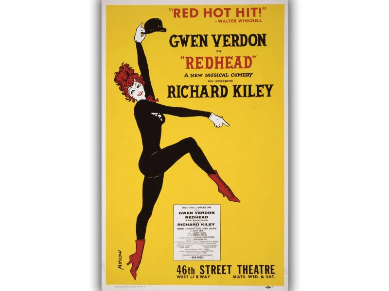 Retro holivudo filmo plakatas „Redhead“