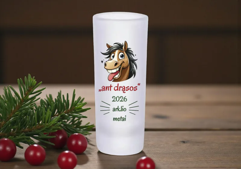 Stikliukas su arkliu „Ant drąsos“
