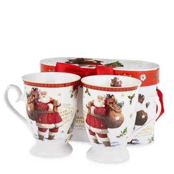 Dviejų porcelianinių puodelių rinkinys 9 — 11x8,5x11,5 cm 300ml.