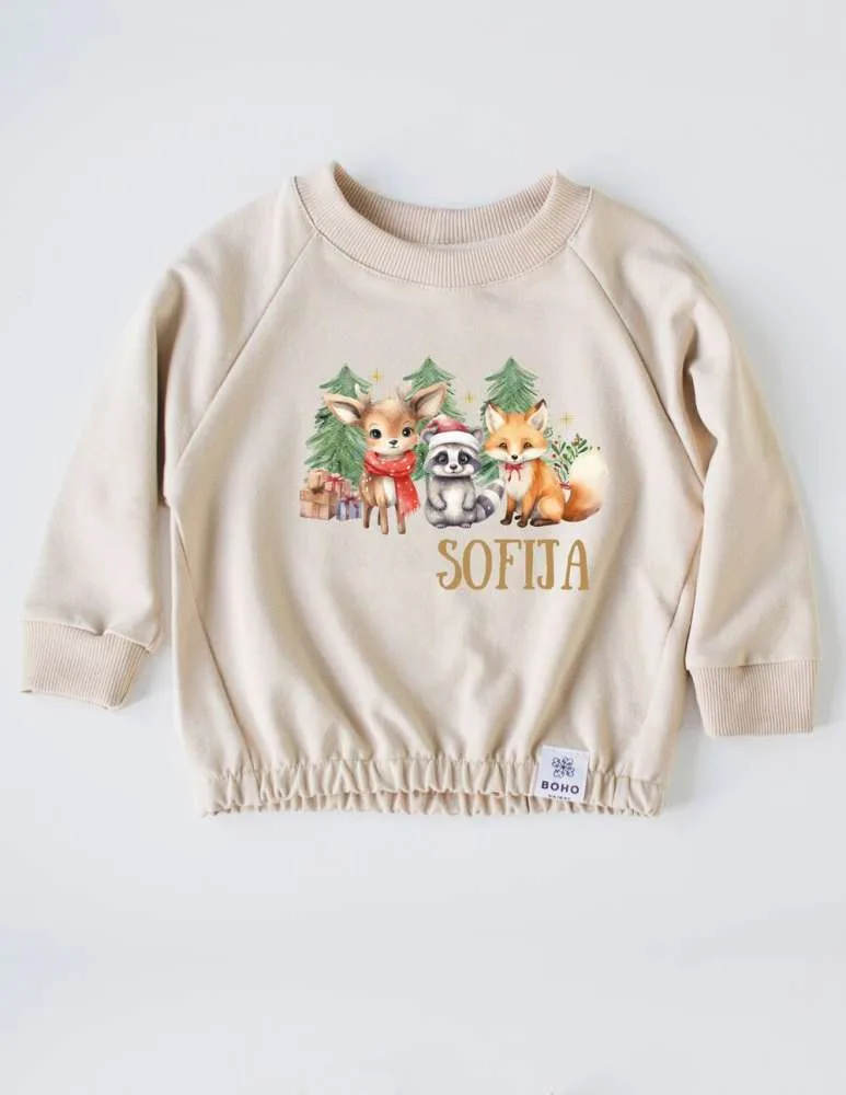 Personalizuotas vaikiškas kalėdinis džemperis
