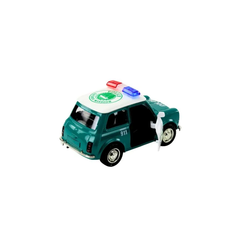 Klasikinis policijos automobilis 1:38 Važiuoti žalios spalvos žibintais · 3