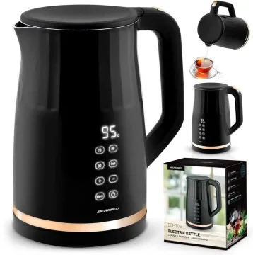Berdsen BD-706 elektrinis virdulys 1,7 l su temperatūros valdymu ir jutikliniu ekranu, juodas
