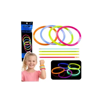 Apyrankės-juostelės, fluorescencinės, šviečiančios tamsoje, „Neon Stick“, 5 vnt