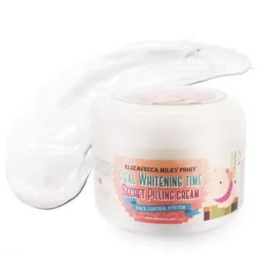 Elizavecca Milky Piggy Real Whitening Time Secret Pilling Cream – veido kremas