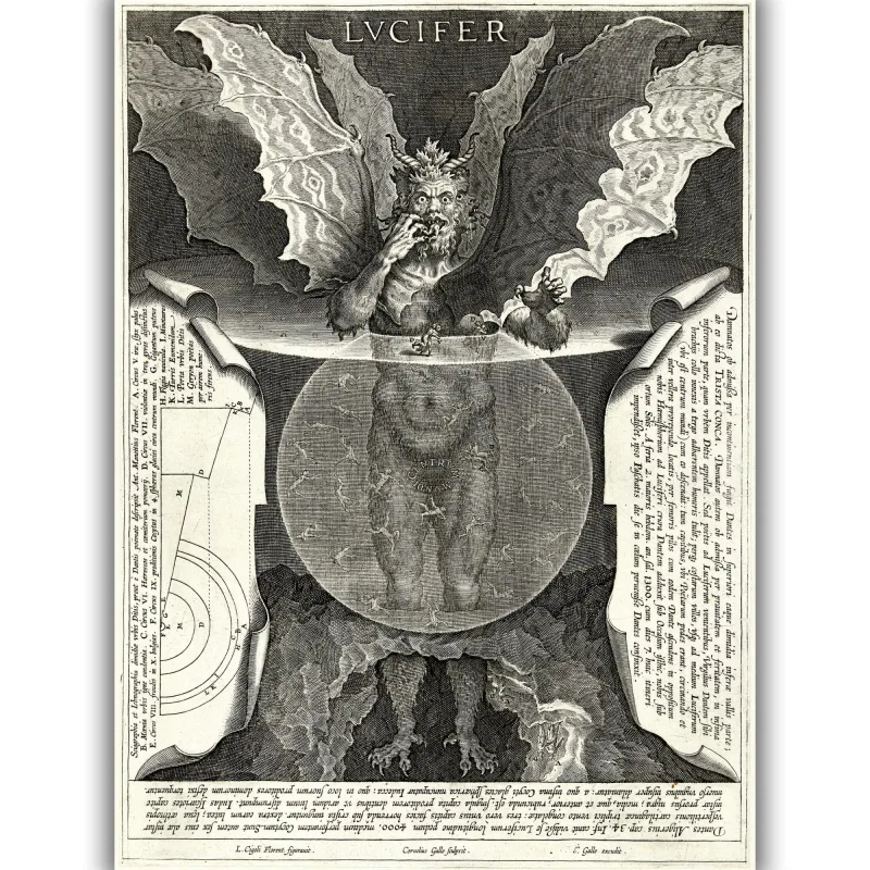 Reprodukcija „Liuciferis“, Cornelis Galle I, (1590)