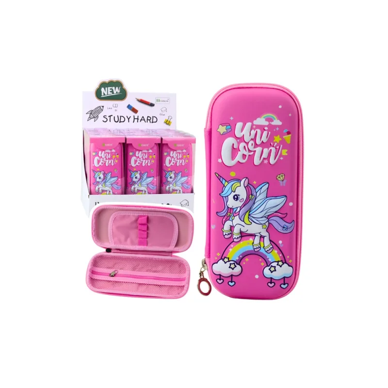 Mokyklinis penalas Unicorn Pink 22,5x10 cm · 1