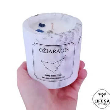 Rankų darbo sojų vaško žvakė zodiako ženklams (pasirinktinai)