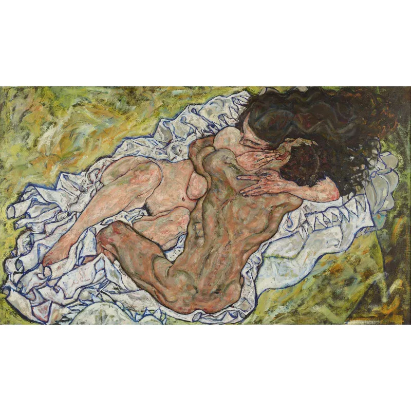 Reprodukcija „Apsikabinimas“, Egon Schiele (1917)