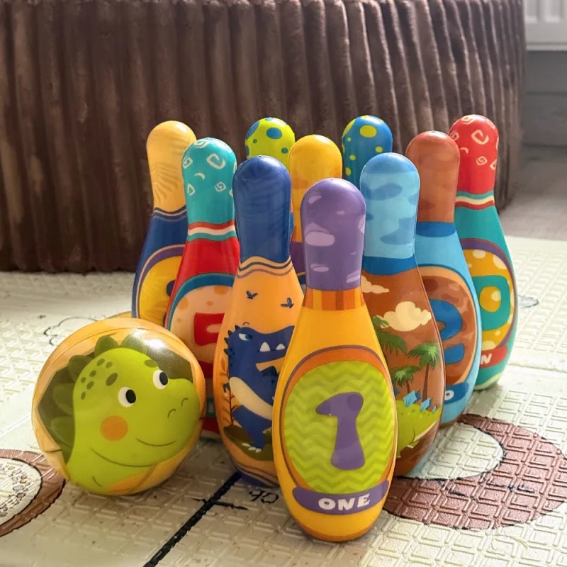 Minkštas boulingo žaidimas WOOPIE Dinozaurai, 12 vnt · 2