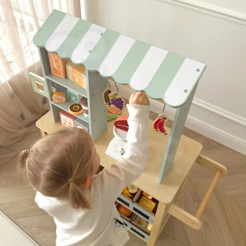Didelė daugiafunkcinė parduotuvė WOOPIE GREEN 5in1 Prekybos centras Restoranas Kavinė Virtuvė 73 el. · 3