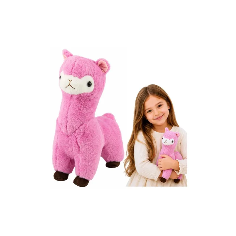 Pliušinė alpaka 28 cm, rožinė · 1