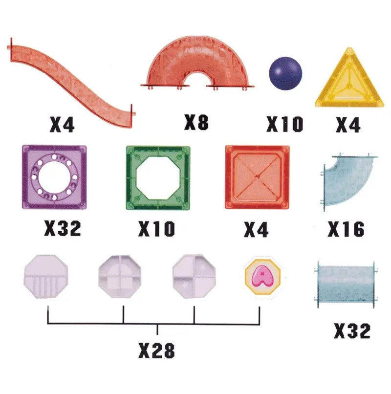 Magnetinis konstruktorius MalPlay, 148 detalės · 3