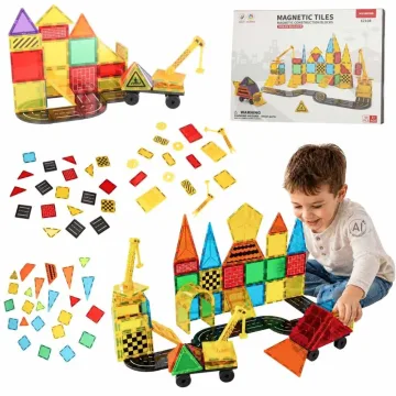 Magnetinis konstruktorius 3D kaladėlės, 90 el.