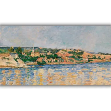 Reprodukcija „Kaimas prie vandens“, Paul Cézanne (1876)