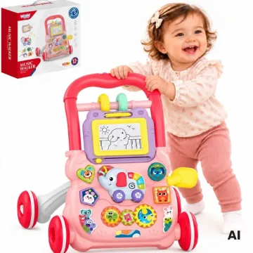 WOOPIE BABY interaktyvi vaikštynė-stumdukas su piešimo lenta