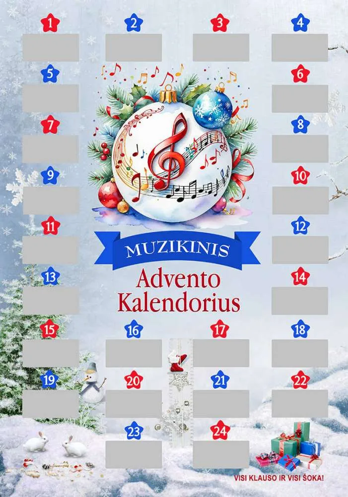 Muzikinis Advento kalendorius šeimai, porai