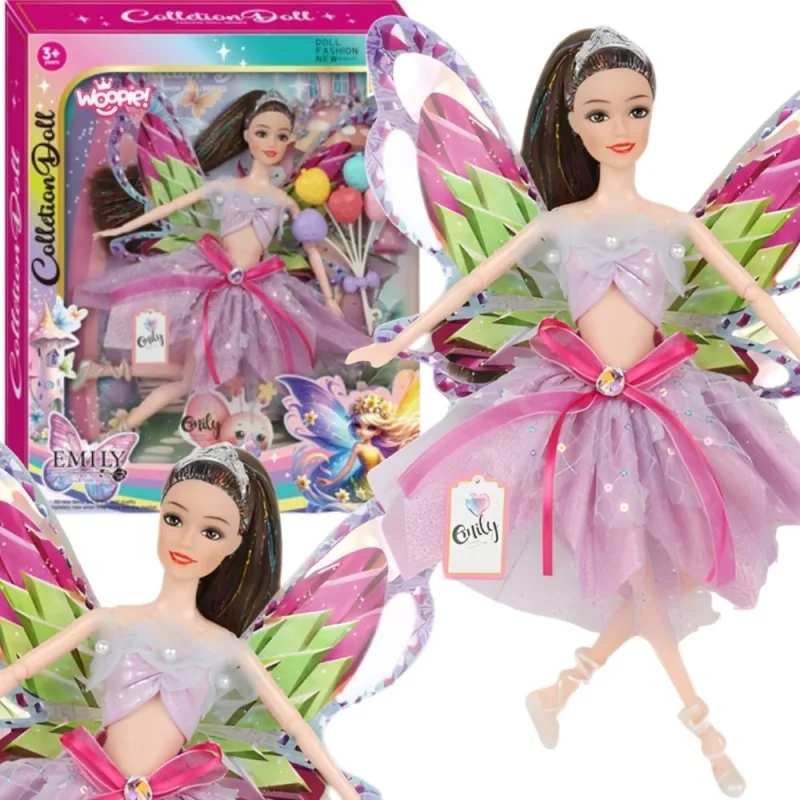 Lėlė Emi fėja su spalvotais sparnais ir balionais WOOPIE ROYAL · 1