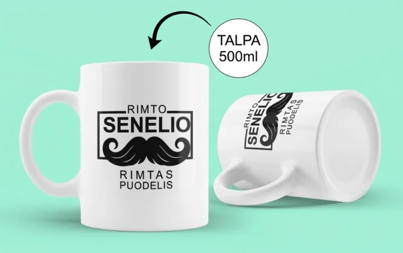 Standartinis puodelis „Rimto senelio“ 500ml