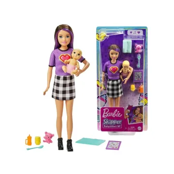 Lėlė Barbie Skipper auklė + kūdikių priedai GRP11 ZA5084
