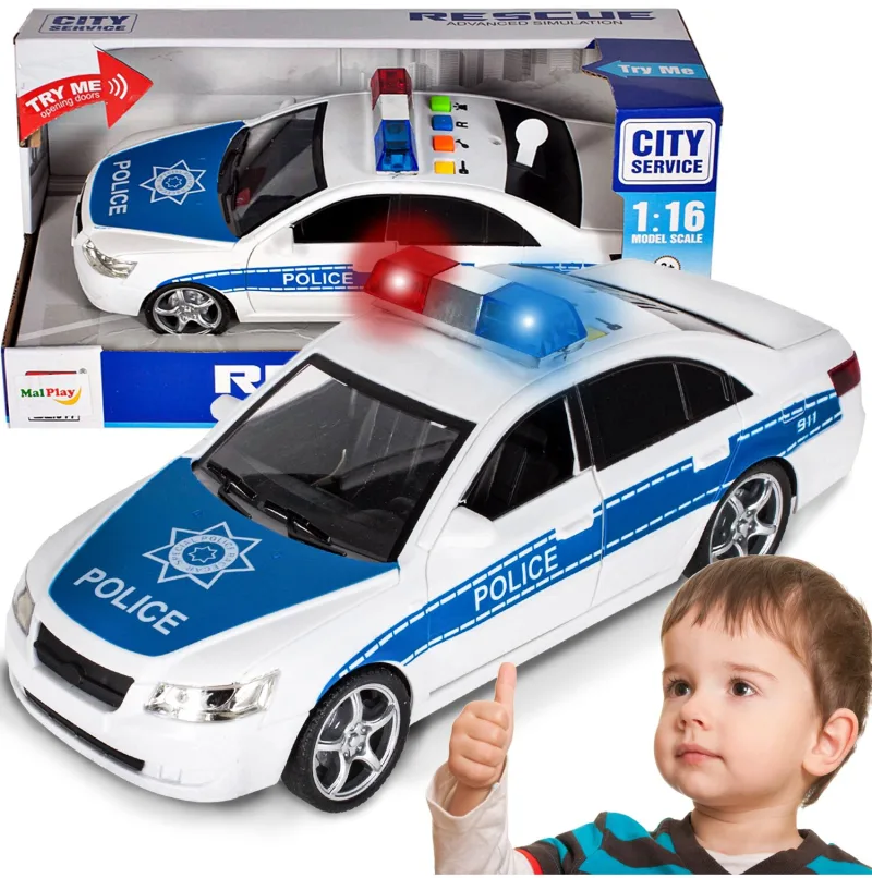 Žaislinis policijos automobilis su šviesa ir garsu · 1
