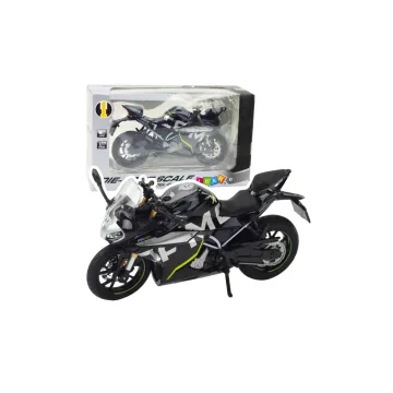 Sportinis metalinis motociklas žibintai Sound Black 250 SR 1:12