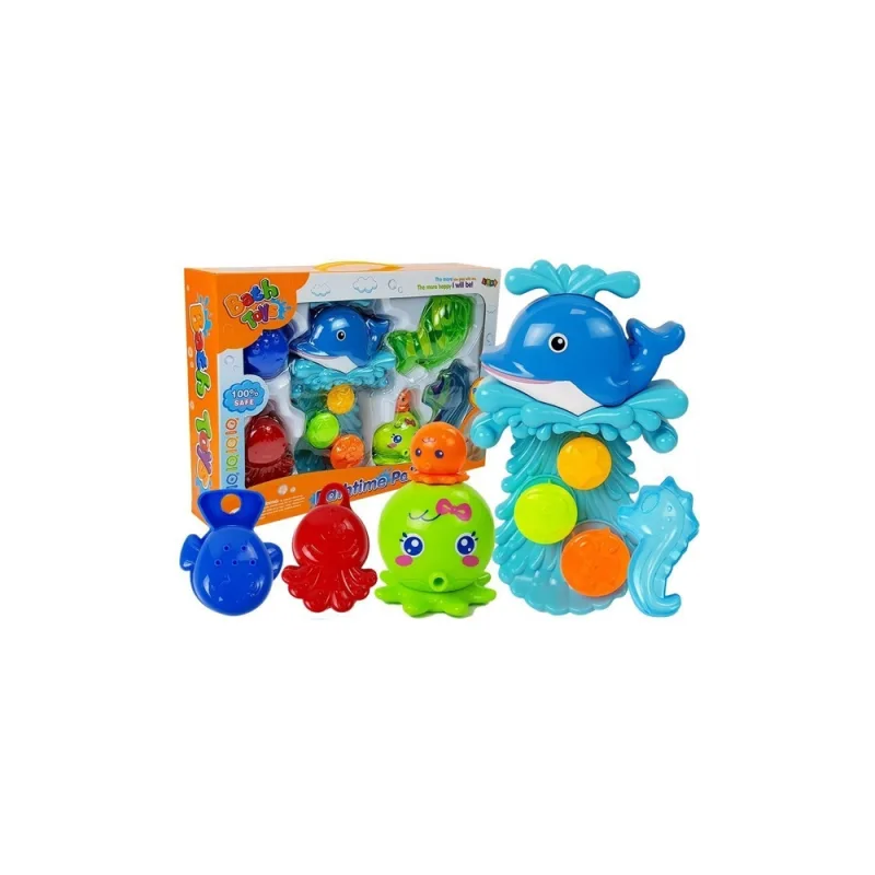 Delfinų maudymosi rinkinys Jūrų gyvūnai Plastikinis krioklys · 1