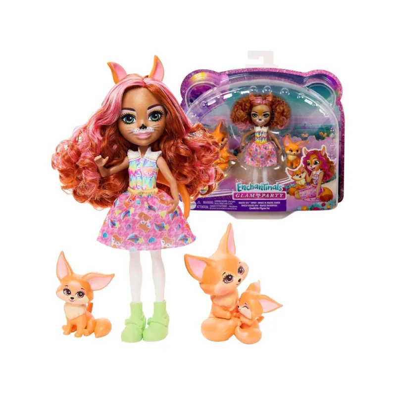 Lėlė lapė Enchantimals Filigraninė su lapių šeima, Perk ZA5106 · 1