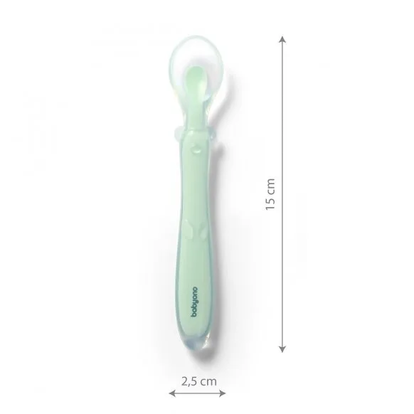 BabyOno silikoninis šaukštelis lankstomas mėtinis · 3
