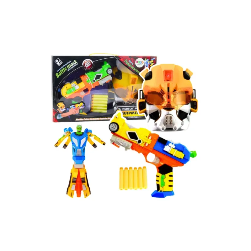 Putų pistoleto robotas 2in1 kaukė · 1