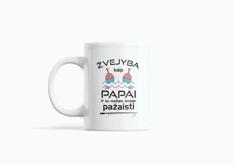Standartinis puodelis „Žvejyba kaip papai“