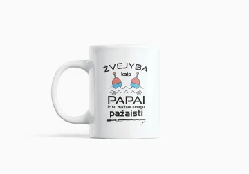 Standartinis puodelis „Žvejyba kaip papai“